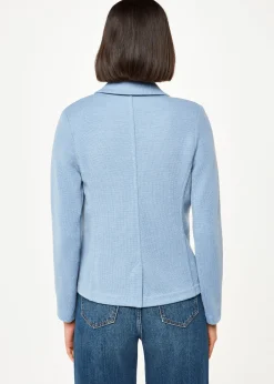 Blue Slim Jersey Jacket