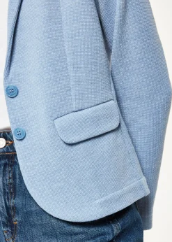 Blue Slim Jersey Jacket