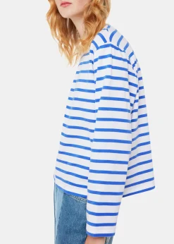 Blue Stripe Cotton Top