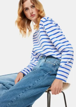 Blue Stripe Cotton Top