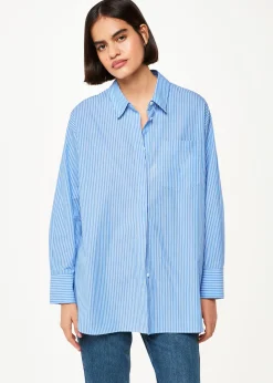 Blue Stripe Oversized Shirt