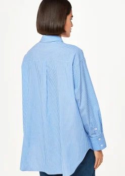 Blue Stripe Oversized Shirt