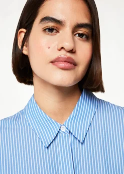 Blue Stripe Oversized Shirt