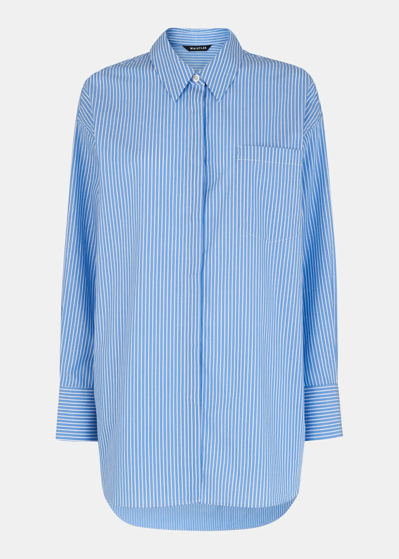 Blue Stripe Oversized Shirt