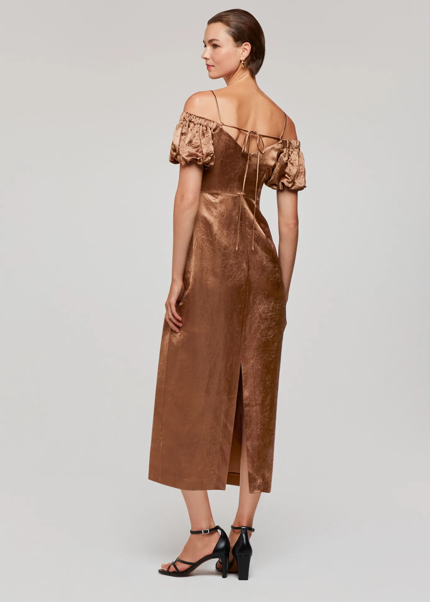 Bronze Faye Bardot Dress