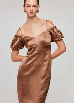 Bronze Faye Bardot Dress