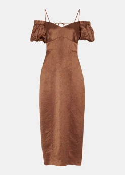 Bronze Faye Bardot Dress