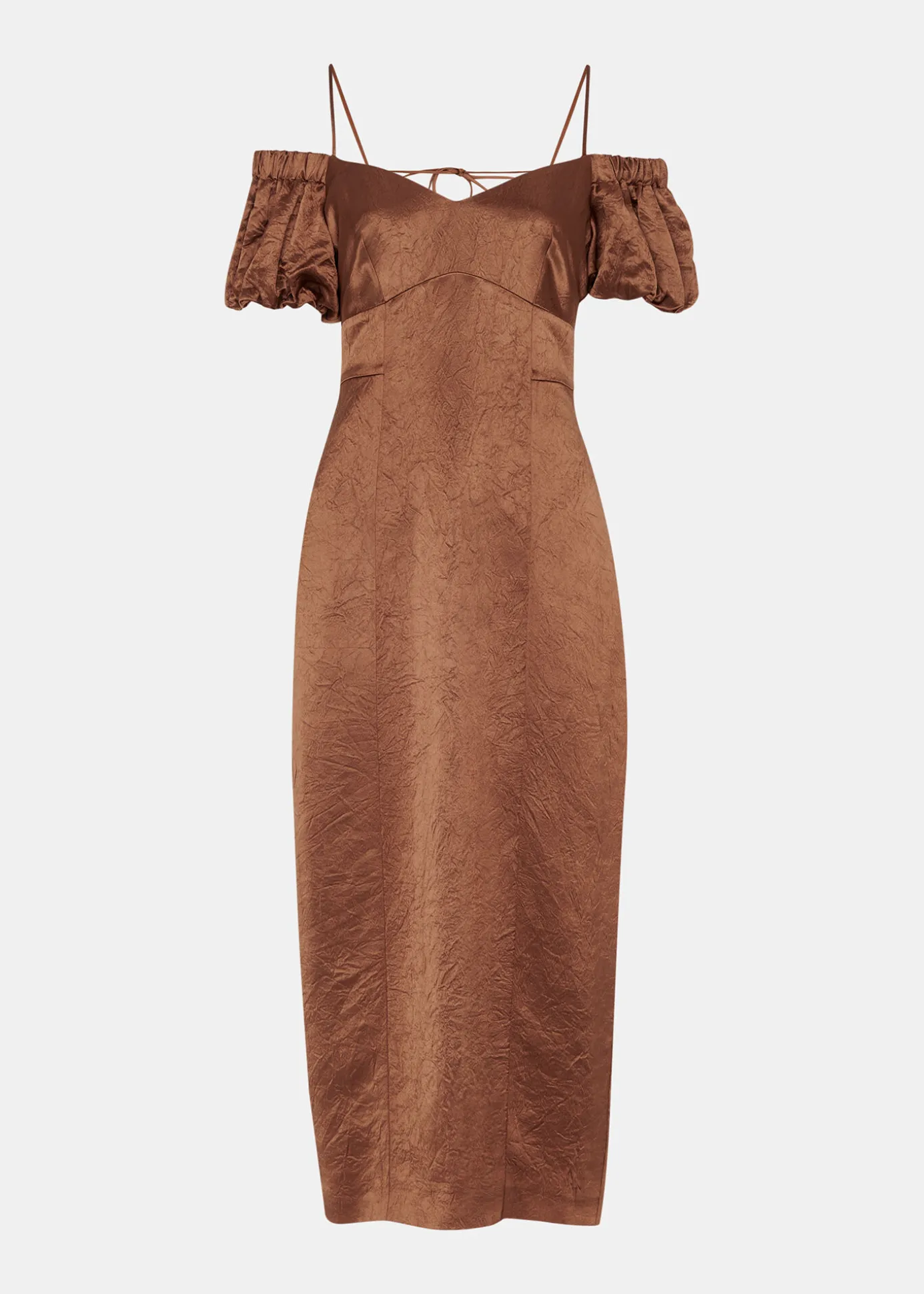 Bronze Faye Bardot Dress