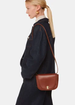 Brown Carlota Turnlock Satchel