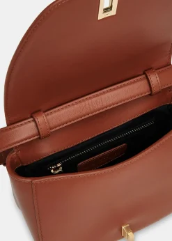 Brown Carlota Turnlock Satchel