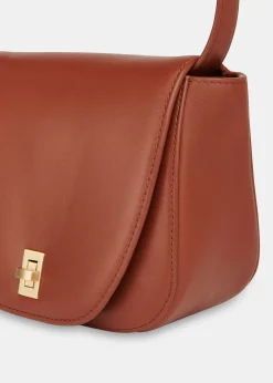 Brown Carlota Turnlock Satchel