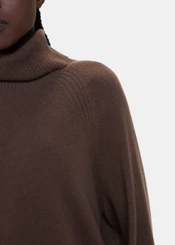 Brown Cashmere Roll Neck