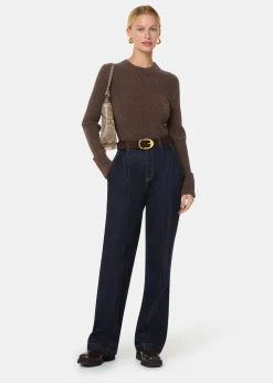 Brown Chenille Rib Detail Knit