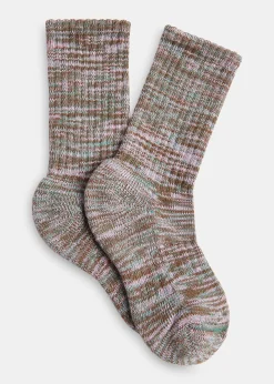 Brown Chunky Marl Socks