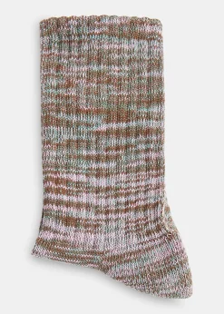 Brown Chunky Marl Socks