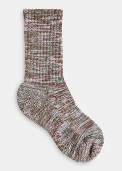 Brown Chunky Marl Socks