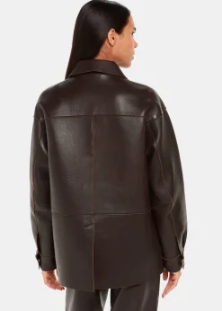 Brown Clean Bonded Leather Jacket
