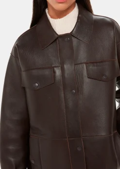 Brown Clean Bonded Leather Jacket