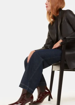 Brown Darla Croc Heeled Boot