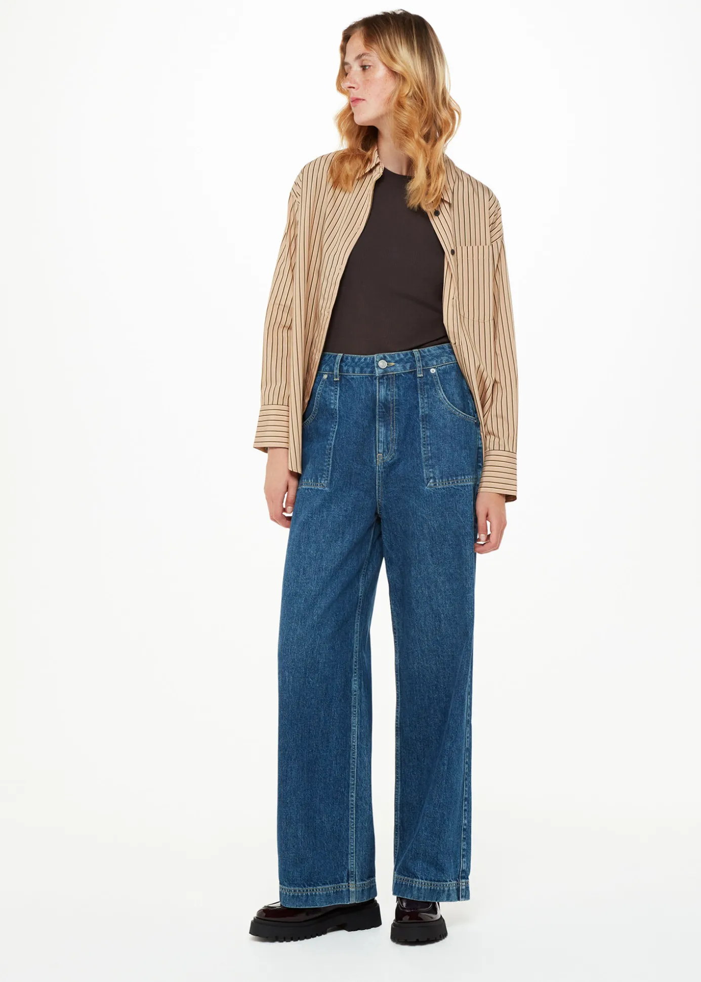 Brown Essential Ribbed Crew