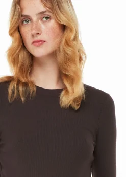 Brown Essential Ribbed Crew