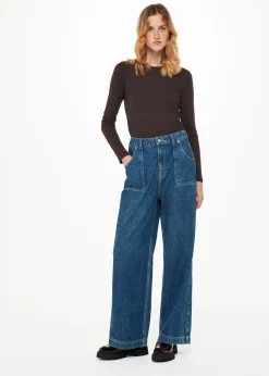 Brown Essential Ribbed Crew