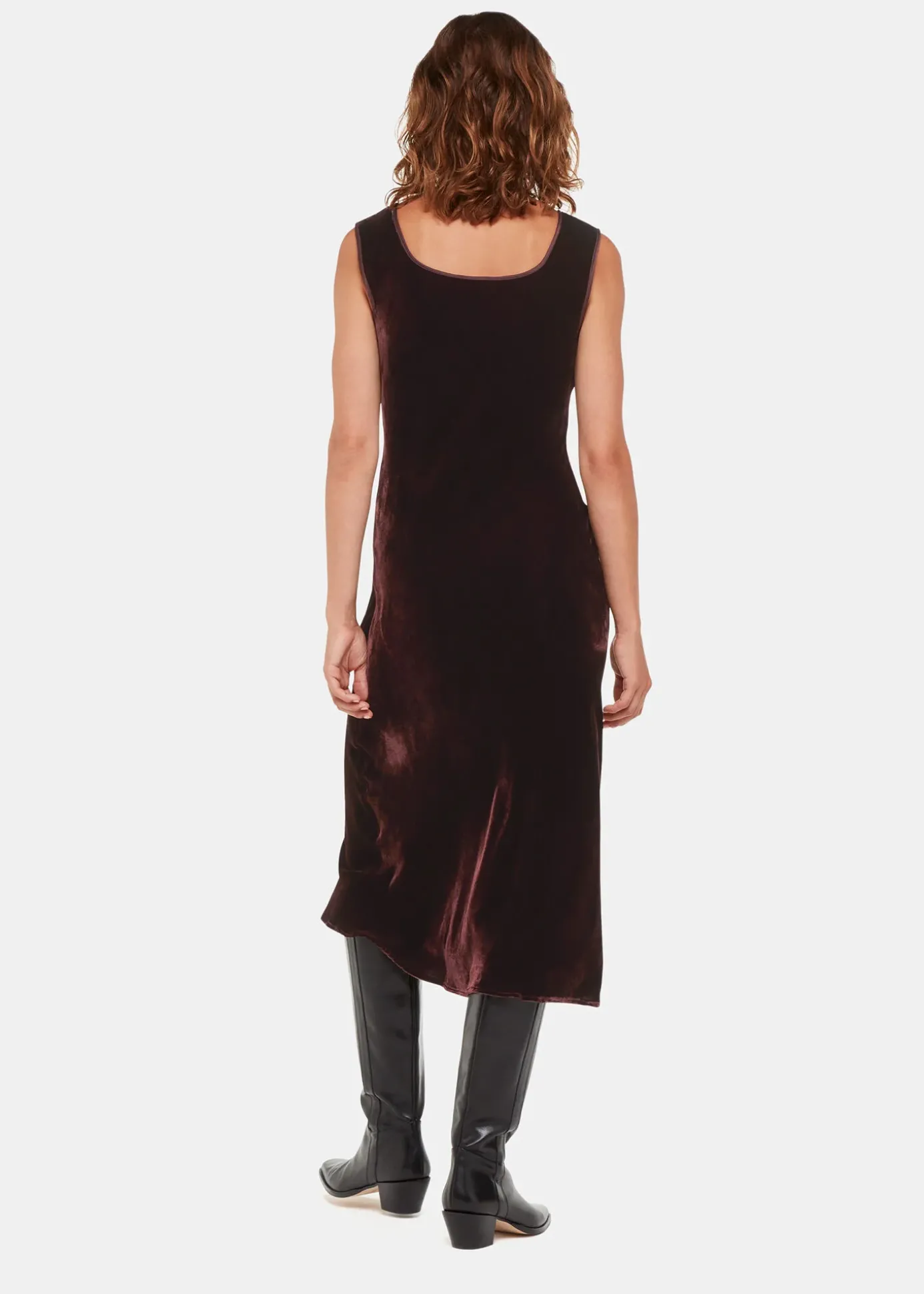 Brown Hai Velvet Sienna Dress