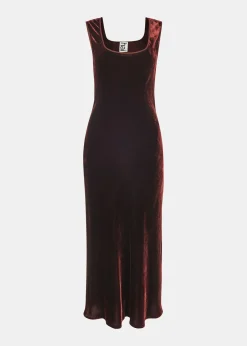 Brown Hai Velvet Sienna Dress