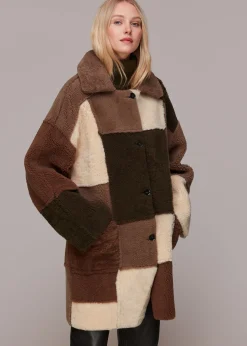 Brown Reversible Patchwork Coat