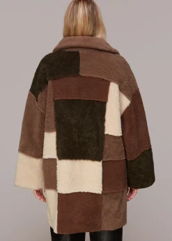 Brown Reversible Patchwork Coat