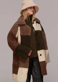 Brown Reversible Patchwork Coat