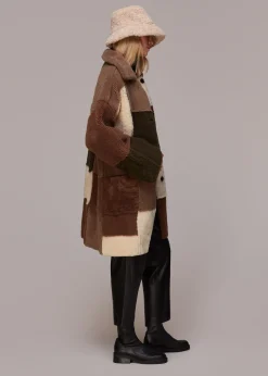 Brown Reversible Patchwork Coat