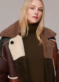 Brown Reversible Patchwork Coat
