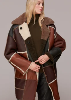 Brown Reversible Patchwork Coat