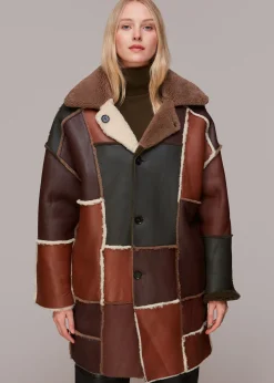 Brown Reversible Patchwork Coat