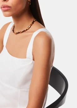 Brown Tiger Eye Beaded Necklace