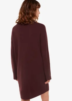 Burgundy Amelia Wool Knitted Dress