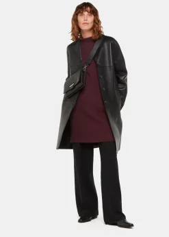Burgundy Amelia Wool Knitted Dress