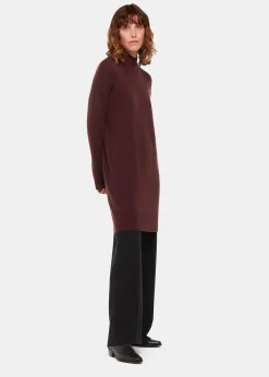 Burgundy Amelia Wool Knitted Dress