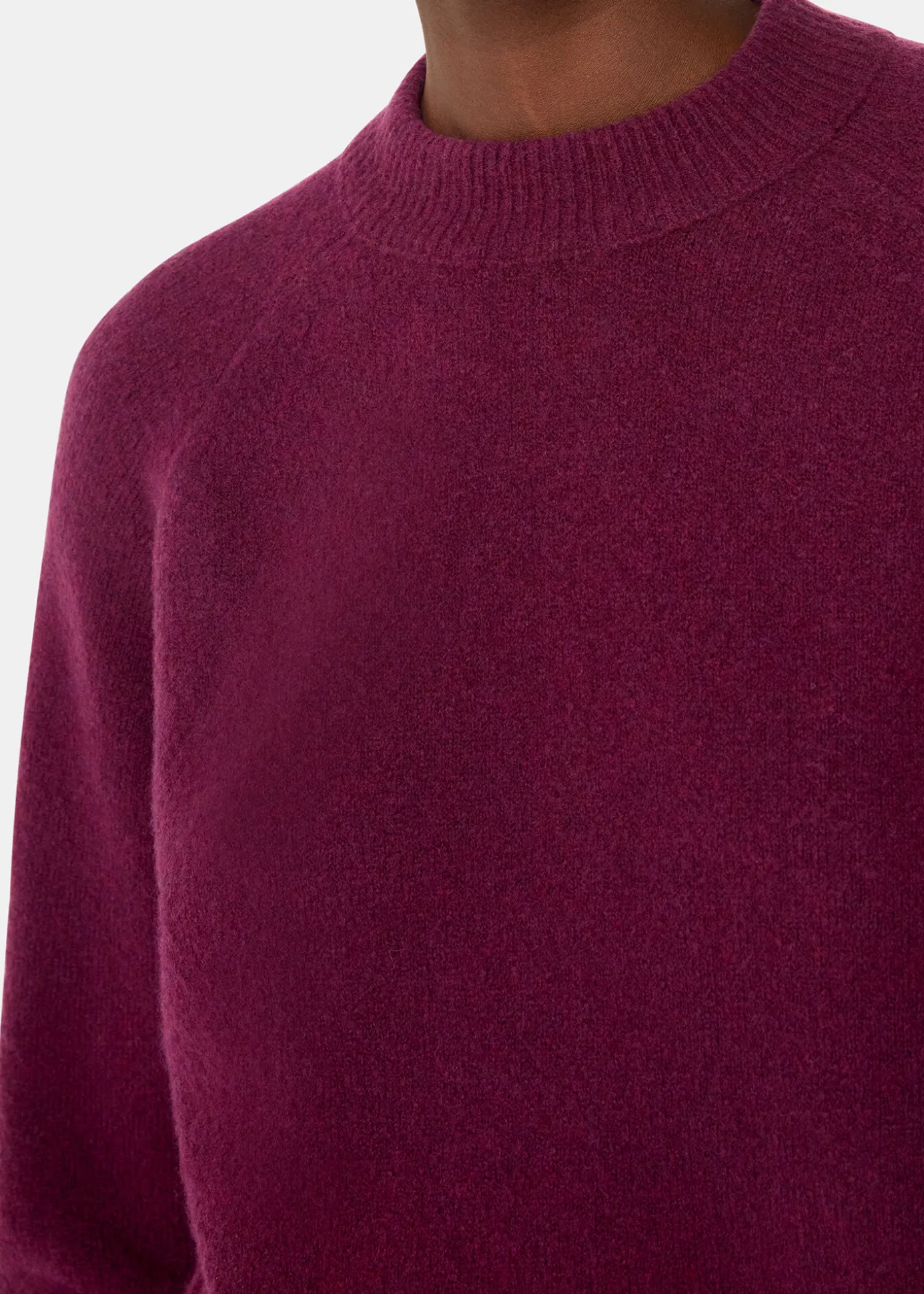 Burgundy Wool Mix Side Split Knit