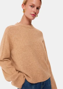 Camel Alana Wool Mix Crew Neck