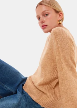 Camel Alana Wool Mix Crew Neck