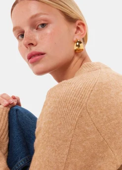 Camel Alana Wool Mix Crew Neck