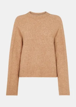 Camel Alana Wool Mix Crew Neck