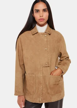 Camel Bohdi Western Suede Biker