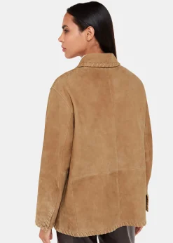 Camel Bohdi Western Suede Biker