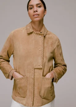 Camel Bohdi Western Suede Biker