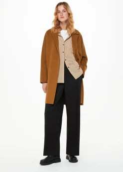 Camel Julia Wool Double Faced Coat