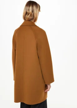 Camel Julia Wool Double Faced Coat