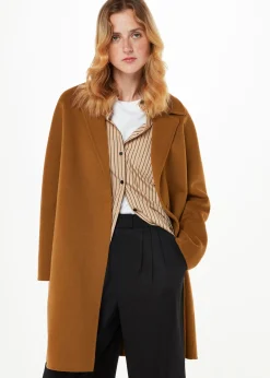 Camel Julia Wool Double Faced Coat